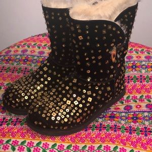 Sheikh gold confetti boots